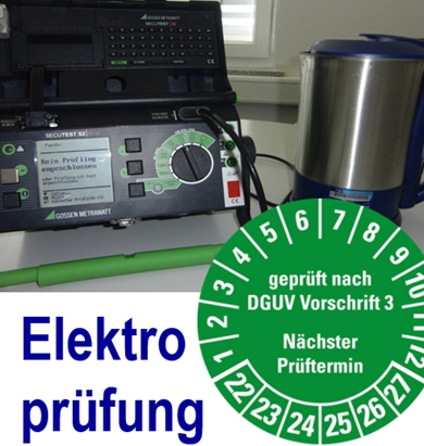 Elektrosicherheit DGUV Vorschrift 3 - Prfung von ortsvernderlichen e