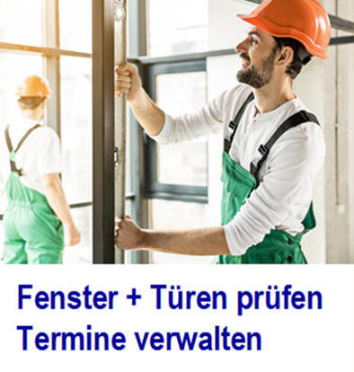 Fenster prfen - Fenster-Check . Prfplakette bei Fenster anbringen.
 